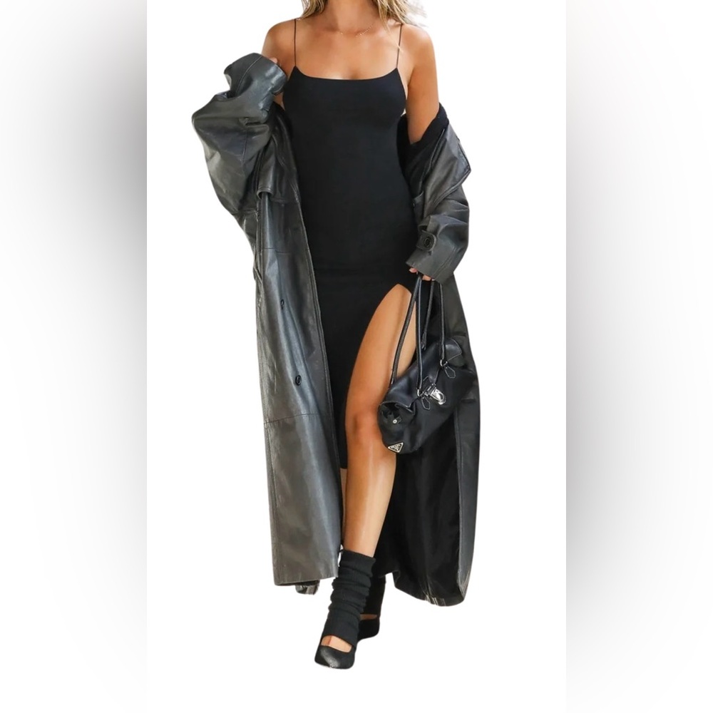 Joah Brown  Strappy Slit Dress  Black  Size XS/S  NWT